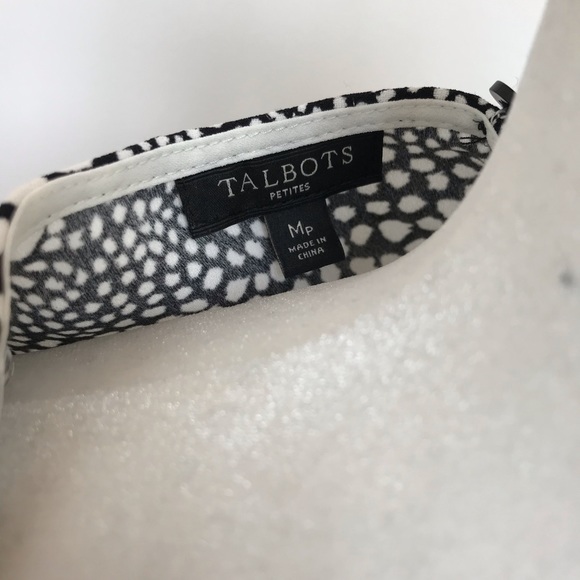 Talbots black and white blouse - Picture 4 of 4